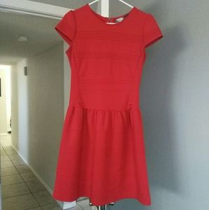 Red Anthropologie Girls From Savoy Ponte Dress